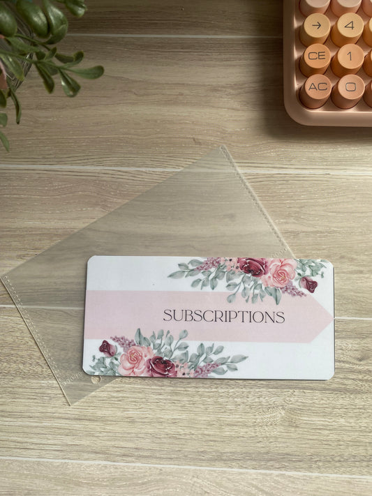 Subscriptions Cash Envelope