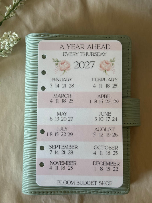 A Year Ahead ~ Every Thursday 2027