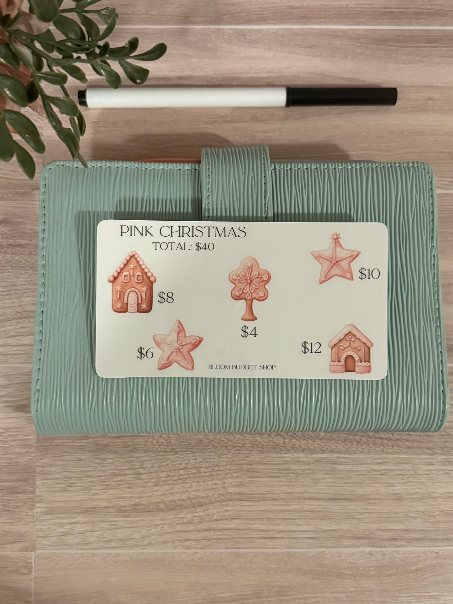 Pink Christmas Savings Challenge