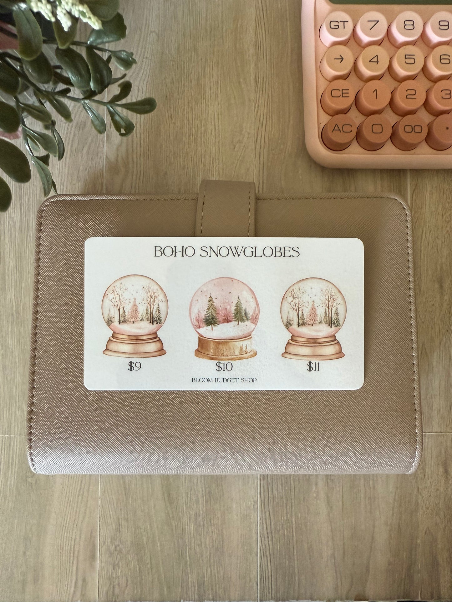 Boho Christmas Savings Challenge- Snowglobes