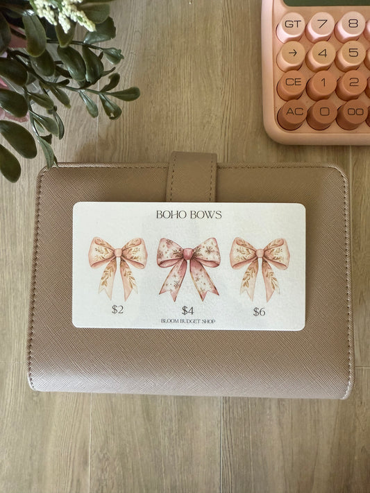 Boho Christmas Savings Challenge- Boho Bows
