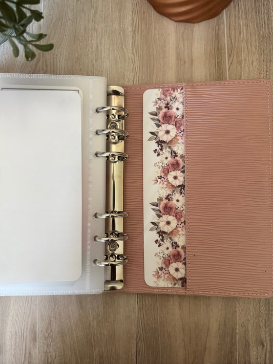 Neutral Flowers ~ A6 Binder Back Pocket