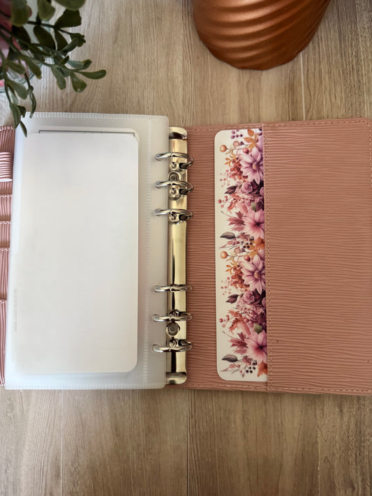 Purple Flowers ~ A6 Binder Back Pocket