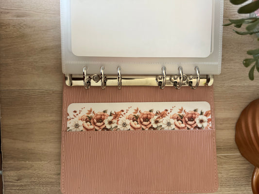 Orange Flowers ~ A6 Binder Back Pocket